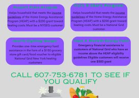 New Programs to Help with Heating & Food Costs!